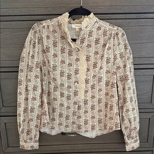Bohme Markel Lace Trim Blouse NWT